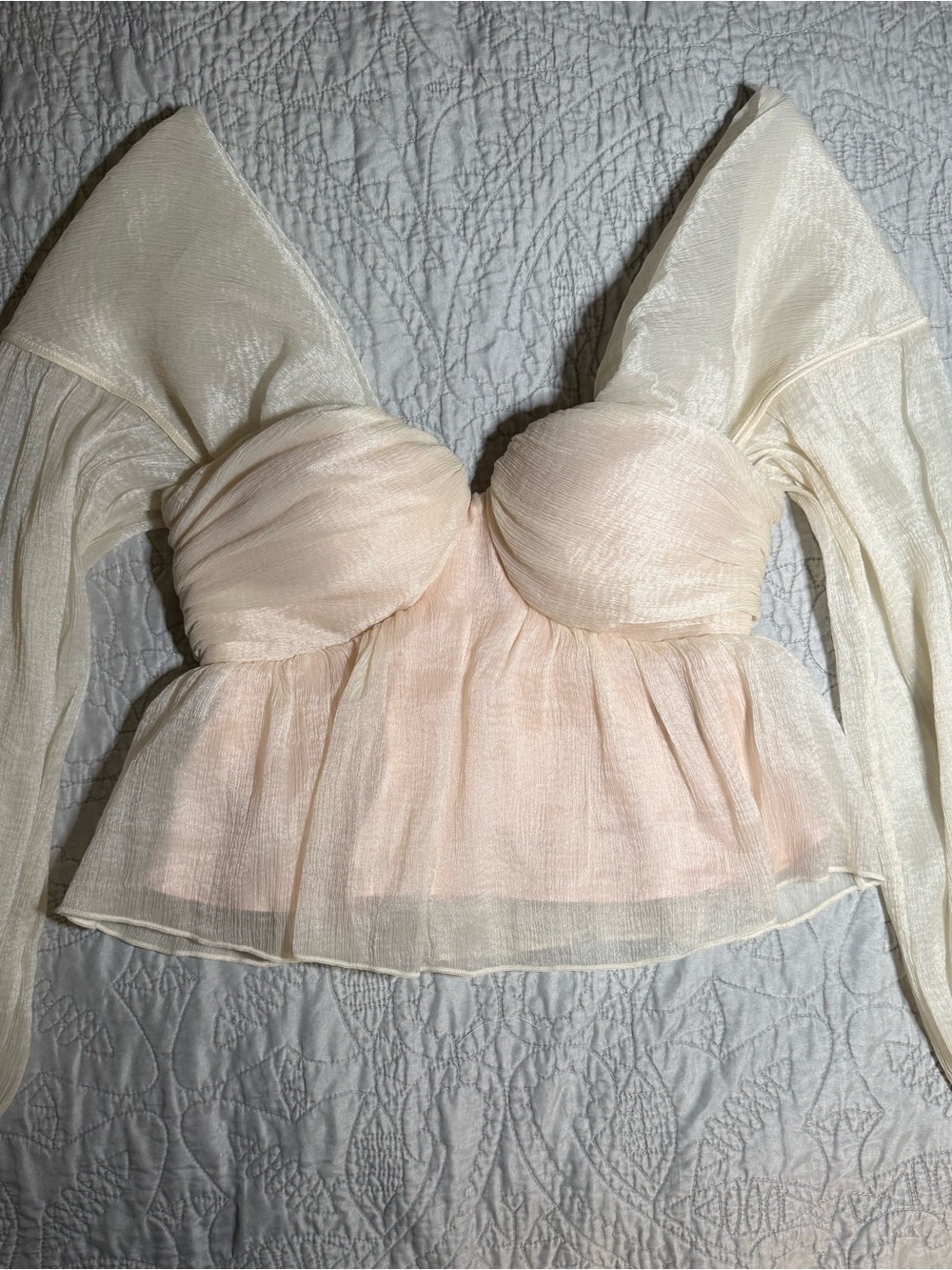 House of Harlow 1960 X REVOLVE Burna Blouse in Cream - Picture 6 of 12